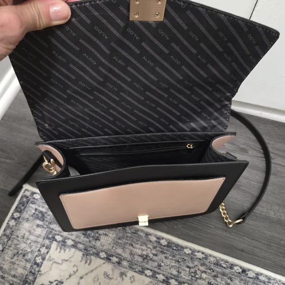 Aldo Black, Cream, and Tan Crossbody Bag - Picture 8 of 8